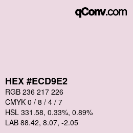 カラーコード: HEX #ECD9E2 | qconv.com