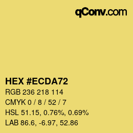 カラーコード: HEX #ECDA72 | qconv.com