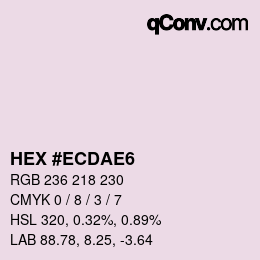 カラーコード: HEX #ECDAE6 | qconv.com