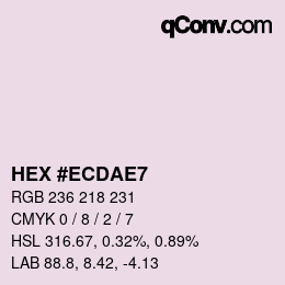 カラーコード: HEX #ECDAE7 | qconv.com