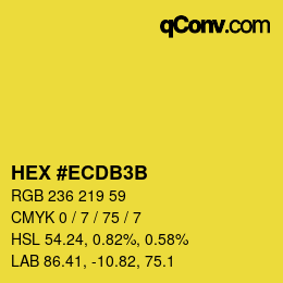カラーコード: HEX #ECDB3B | qconv.com