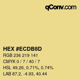 カラーコード: HEX #ECDB8D | qconv.com