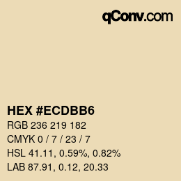 カラーコード: HEX #ECDBB6 | qconv.com