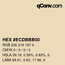 Color code: HEX #ECDBBB00 | qconv.com