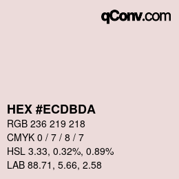 カラーコード: HEX #ECDBDA | qconv.com