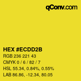 カラーコード: HEX #ECDD2B | qconv.com