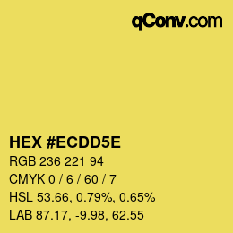 カラーコード: HEX #ECDD5E | qconv.com