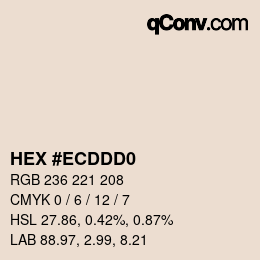 カラーコード: HEX #ECDDD0 | qconv.com