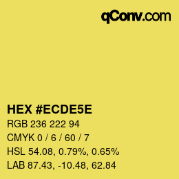 カラーコード: HEX #ECDE5E | qconv.com