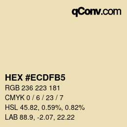 カラーコード: HEX #ECDFB5 | qconv.com