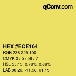 カラーコード: HEX #ECE164 | qconv.com
