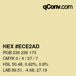 カラーコード: HEX #ECE2AD | qconv.com
