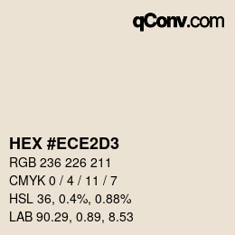 カラーコード: HEX #ECE2D3 | qconv.com
