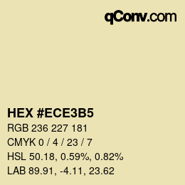 カラーコード: HEX #ECE3B5 | qconv.com