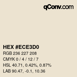 カラーコード: HEX #ECE3D0 | qconv.com