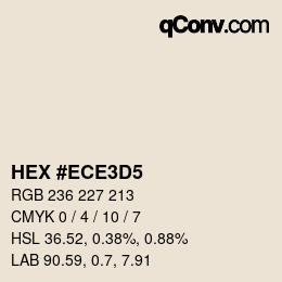 カラーコード: HEX #ECE3D5 | qconv.com