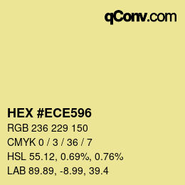 Color code: HEX #ECE596 | qconv.com