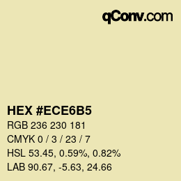 Código de color: HEX #ECE6B5 | qconv.com