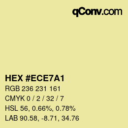 カラーコード: HEX #ECE7A1 | qconv.com