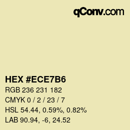 カラーコード: HEX #ECE7B6 | qconv.com