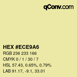 カラーコード: HEX #ECE9A6 | qconv.com