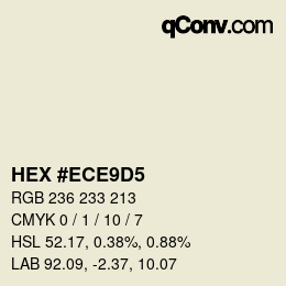 カラーコード: HEX #ECE9D5 | qconv.com
