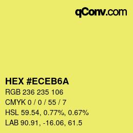 Color code: HEX #ECEB6A | qconv.com