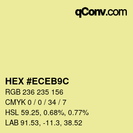 Color code: HEX #ECEB9C | qconv.com