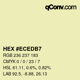 カラーコード: HEX #ECEDB7 | qconv.com