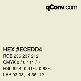 カラーコード: HEX #ECEDD4 | qconv.com