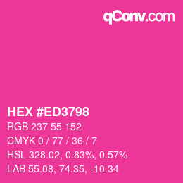 Color code: HEX #ED3798 | qconv.com