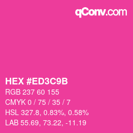 Color code: HEX #ED3C9B | qconv.com
