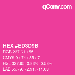 Color code: HEX #ED3D9B | qconv.com