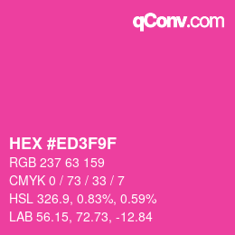 Color code: HEX #ED3F9F | qconv.com