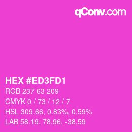 Color code: HEX #ED3FD1 | qconv.com