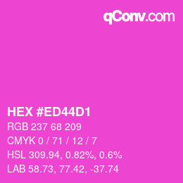 Color code: HEX #ED44D1 | qconv.com