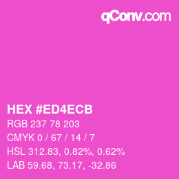 Color code: HEX #ED4ECB | qconv.com