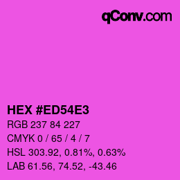 Código de color: HEX #ED54E3 | qconv.com