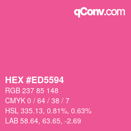 Color code: HEX #ED5594 | qconv.com