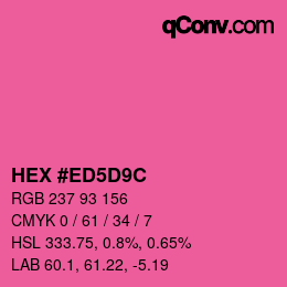 Color code: HEX #ED5D9C | qconv.com