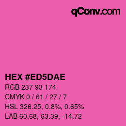 Color code: HEX #ED5DAE | qconv.com