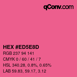 Código de color: HEX #ED5E8D | qconv.com