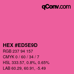 Color code: HEX #ED5E9D | qconv.com