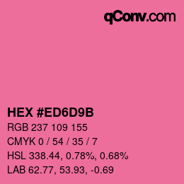 Color code: HEX #ED6D9B | qconv.com