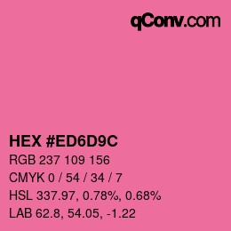 Color code: HEX #ED6D9C | qconv.com