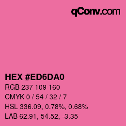 Color code: HEX #ED6DA0 | qconv.com