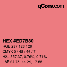 Color code: HEX #ED7B80 | qconv.com