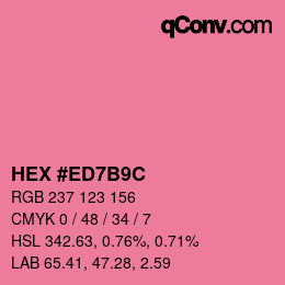 Color code: HEX #ED7B9C | qconv.com