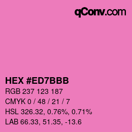 Color code: HEX #ED7BBB | qconv.com