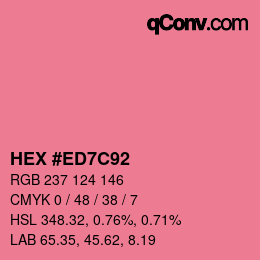 Color code: HEX #ED7C92 | qconv.com